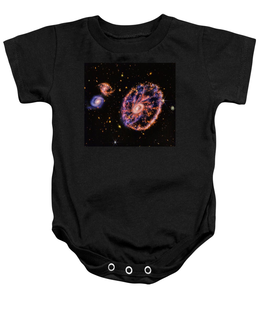 Deep Space Baby Onesie featuring the photograph Cartwheel Galaxy by Dale Kauzlaric