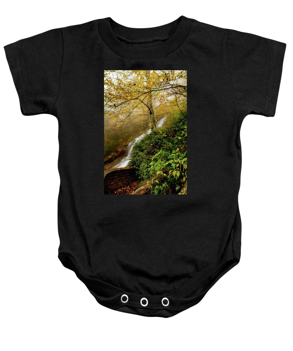 Nature Baby Onesie featuring the photograph Cascade Falls 4 by Cindy Robinson