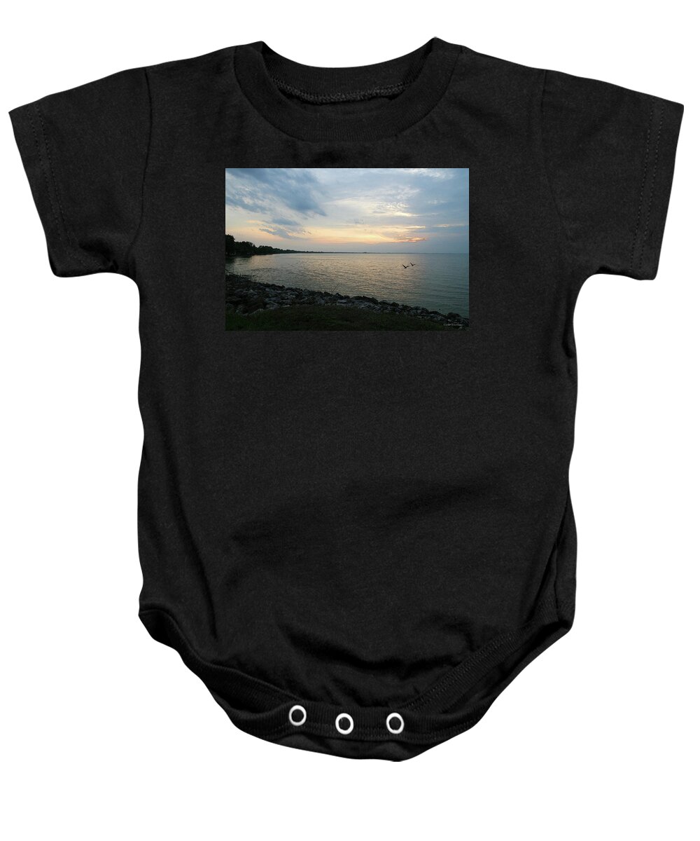 Sunset Baby Onesie featuring the photograph Catawba Island Sunset by Terri Harper
