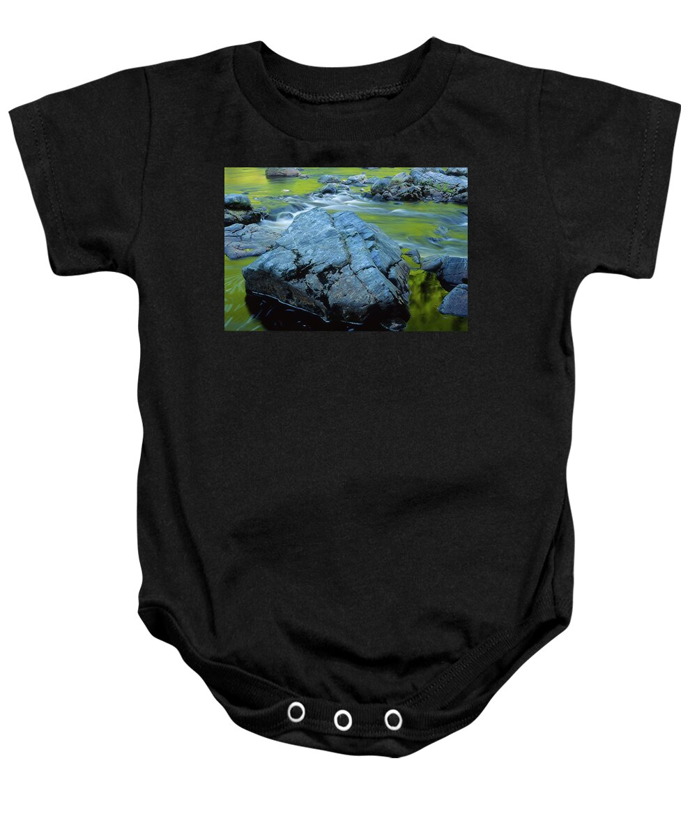 Cheticamp River Baby Onesie featuring the photograph Cheticamp River Spring Reflections by Irwin Barrett