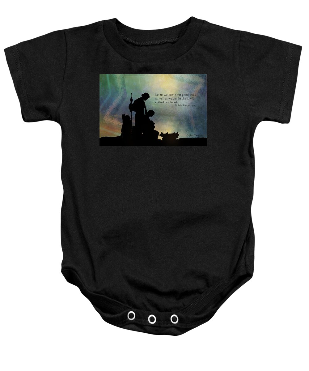 Christ Baby Onesie featuring the digital art Christmas 19D by Terry Davis