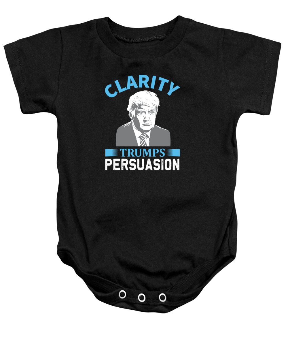 Hobby Baby Onesie featuring the digital art Clarity Trumps Persuasion by Jacob Zelazny