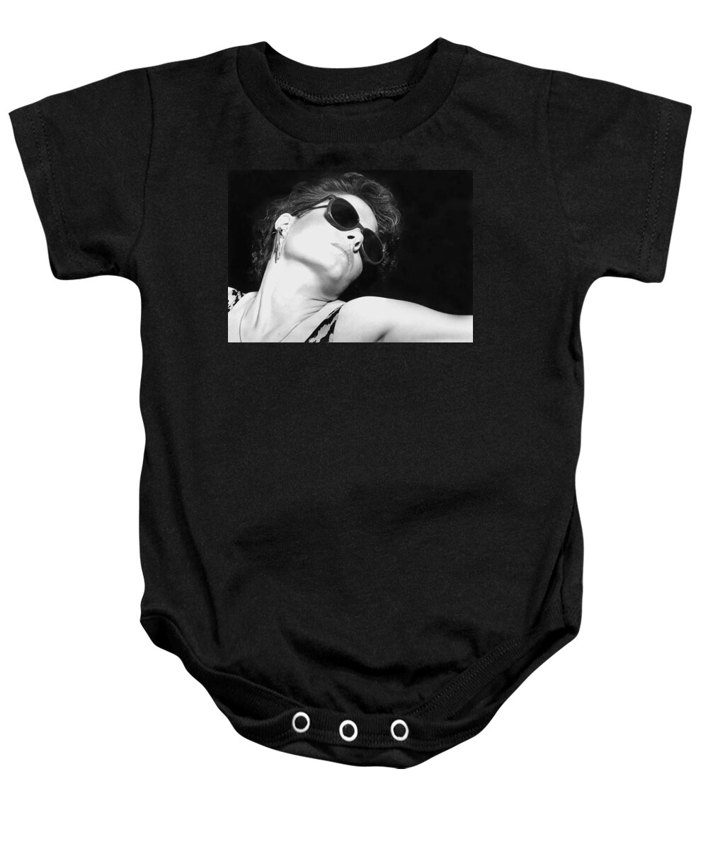 Claudia Baby Onesie featuring the photograph Claudia by Robert Dann