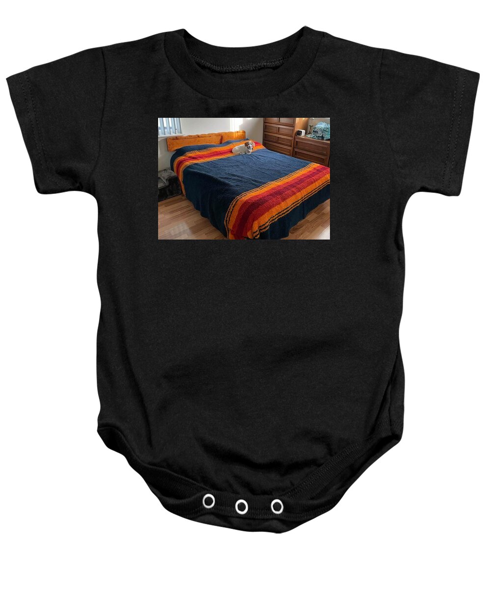 Coco Baby Onesie featuring the photograph Coco Queen of Her Domain by Phyllis Spoor