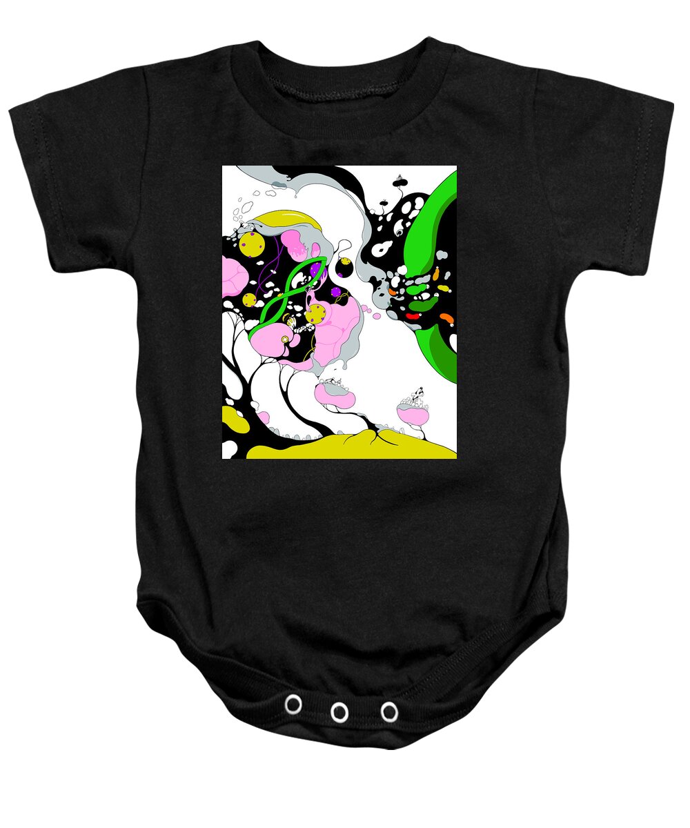 Pandemic Baby Onesie featuring the drawing Contamination by Craig Tilley