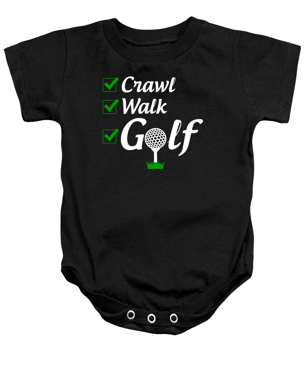Golf Baby Onesie featuring the digital art Crawl Walk Golf by Jacob Zelazny