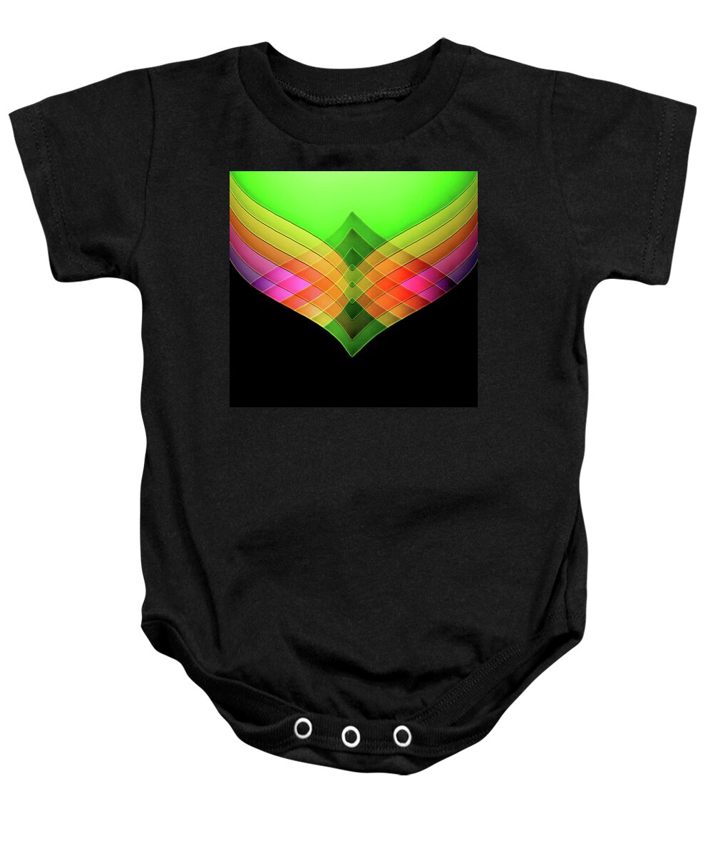 Abstract Baby Onesie featuring the digital art Decorative by Tatiana Travelways