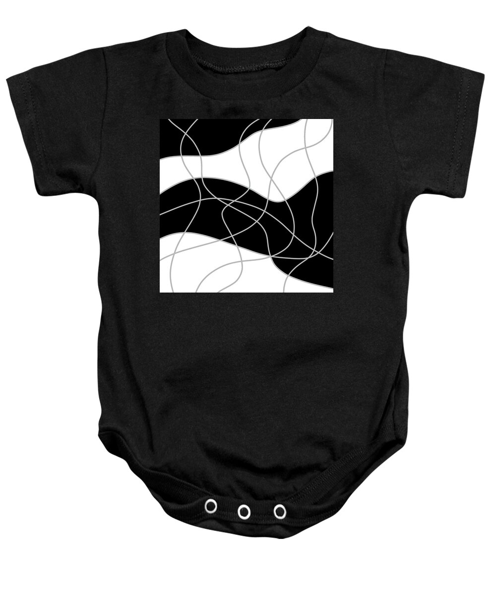 Abstract Baby Onesie featuring the digital art Digital Art 141 by Angie Tirado