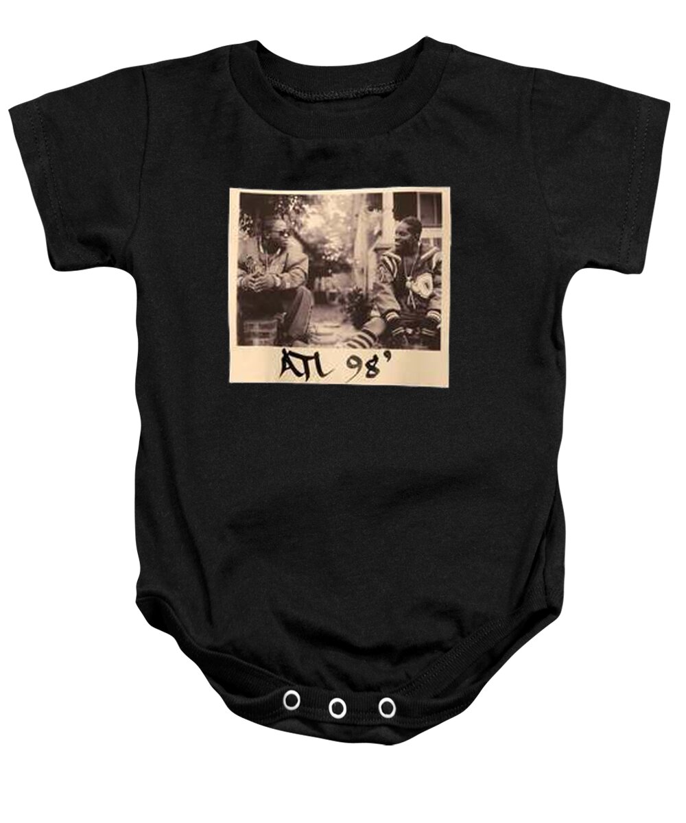 Outkast Polaroid Baby Onesie featuring the photograph Discover Cool Tshirt- OutKast Polaroid T-Shirt Vintage Top High Quality Super Soft Unisex Best S - X by Vie Art