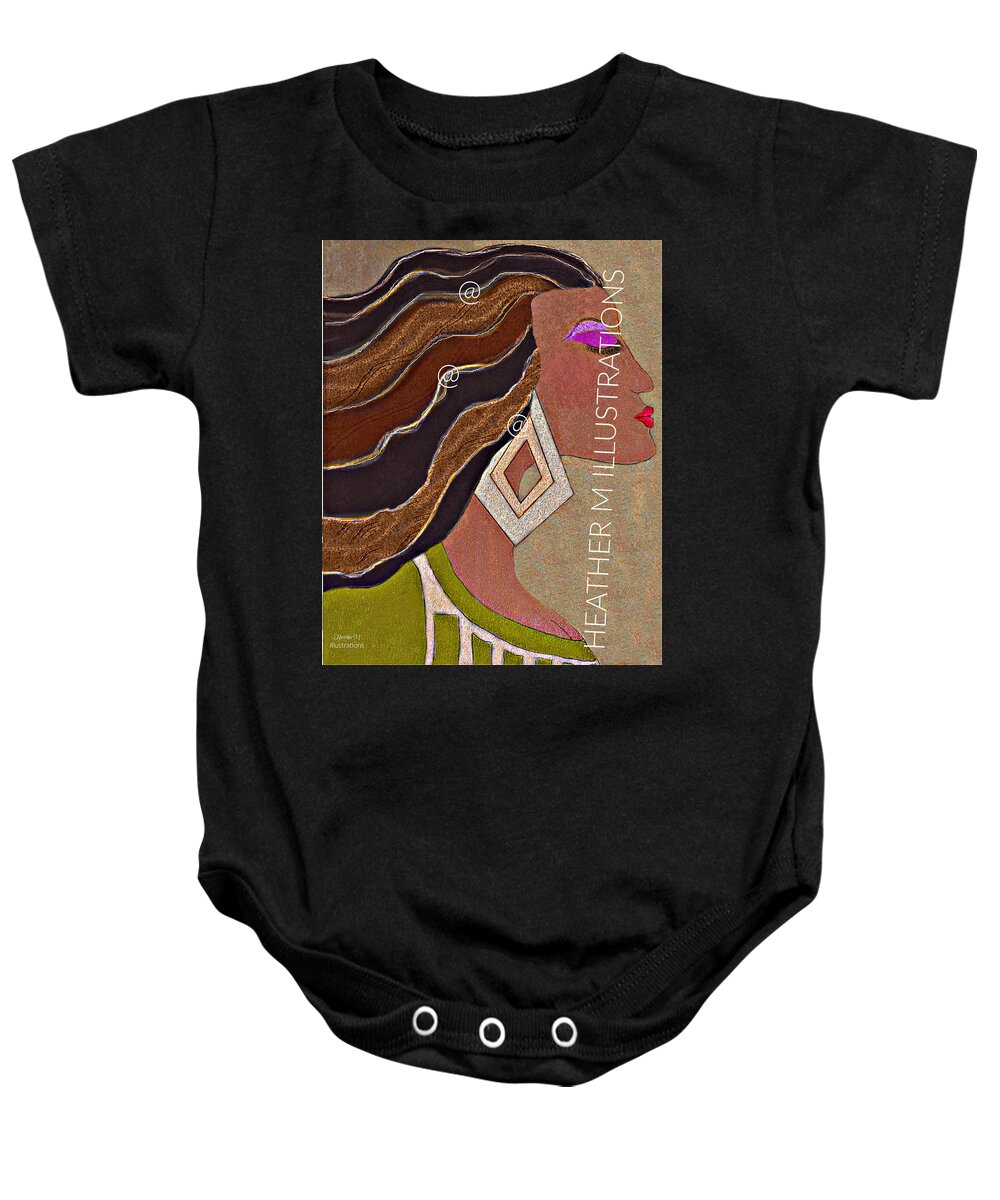 Dream Baby Onesie featuring the mixed media Dream by Heather M Illustrations and Photography