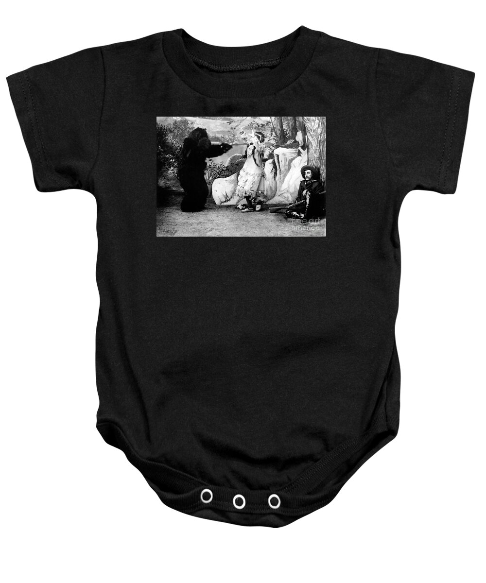 Biograph Baby Onesie featuring the photograph Early Biograph Still from the 1900s by Sad Hill - Bizarre Los Angeles Archive