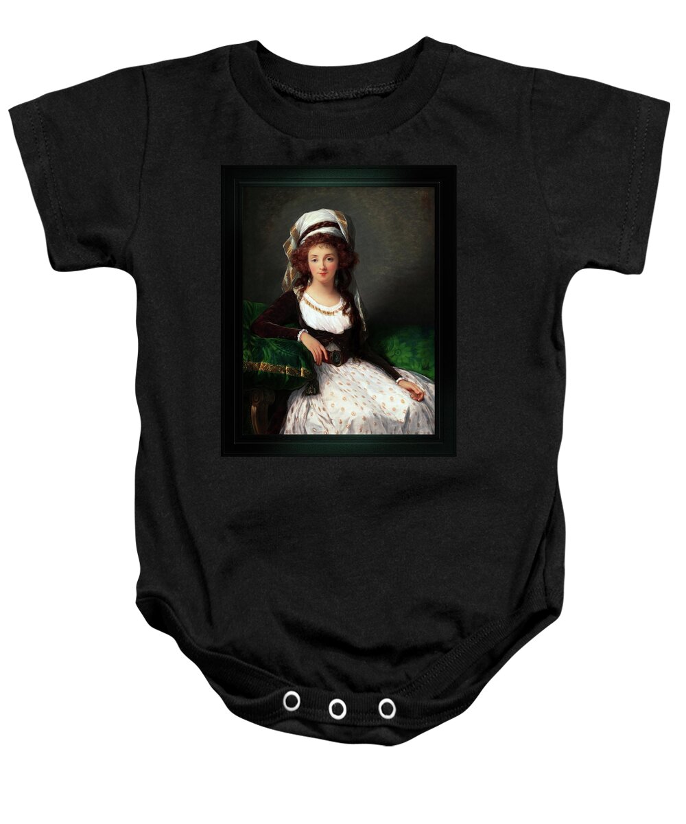 Madame D'aguesseau De Fresnes Baby Onesie featuring the painting Elisabeth Louise Vigee Le Brun by Rolando Burbon