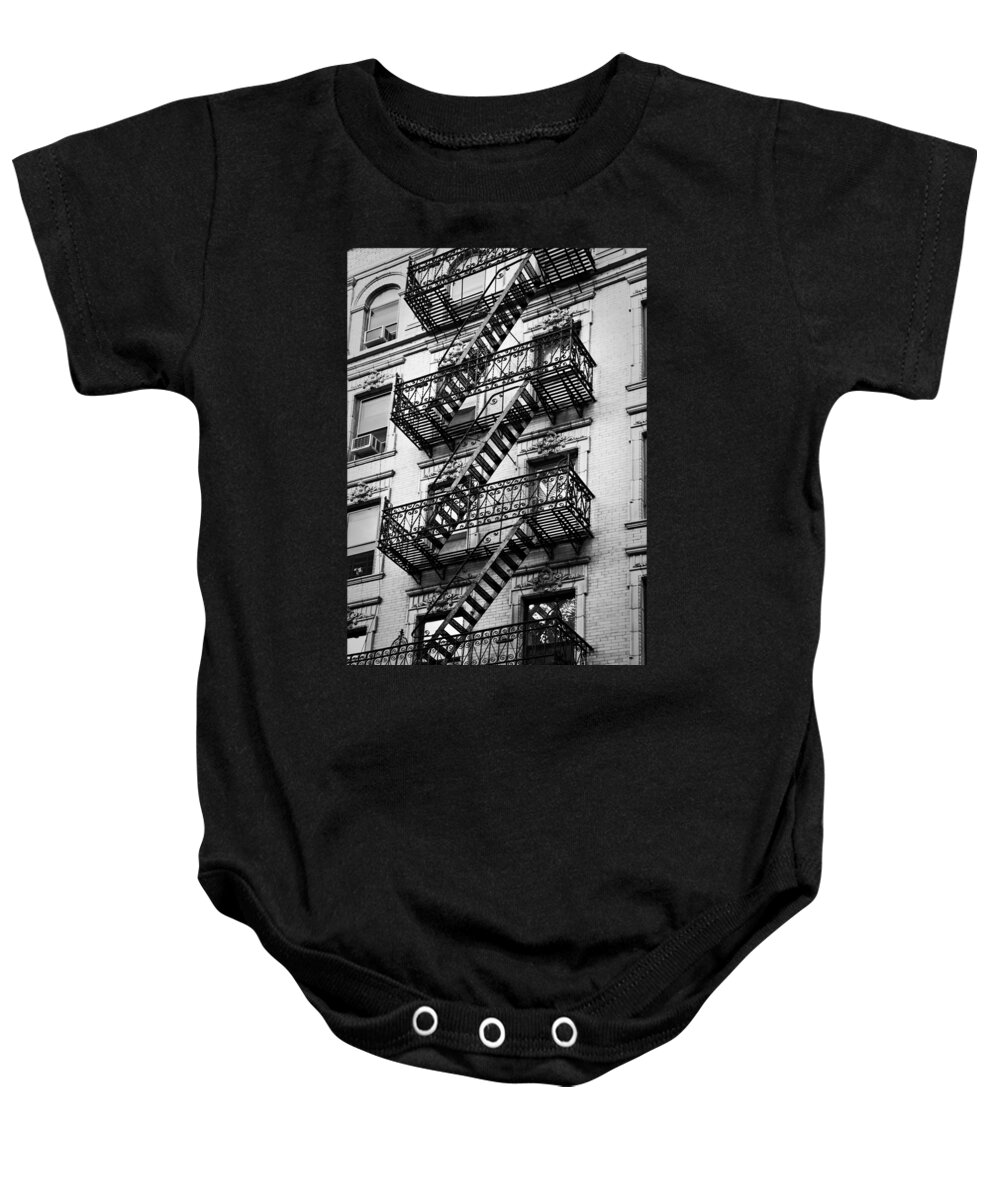 New York Baby Onesie featuring the photograph Exit by Delphimages Photo Creations