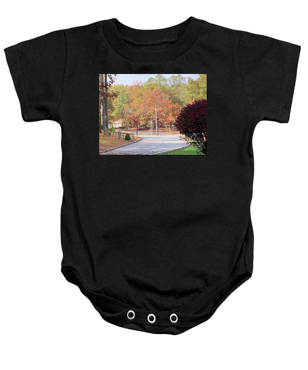 Fall Baby Onesie featuring the photograph Fall at Park by Catherine Wilson