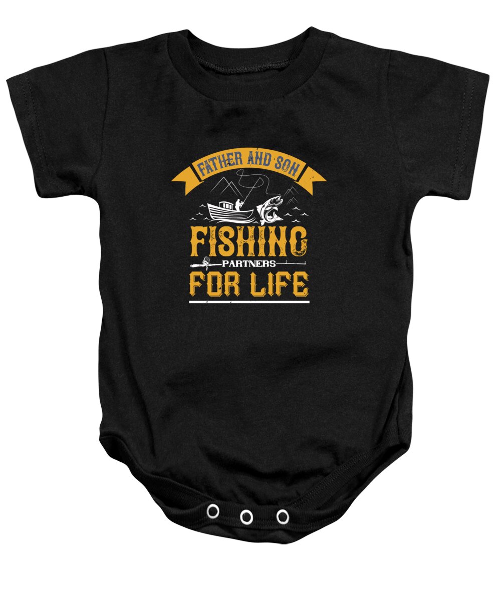Father and son fishing partners for life Onesie by Jacob Zelazny - Pixels