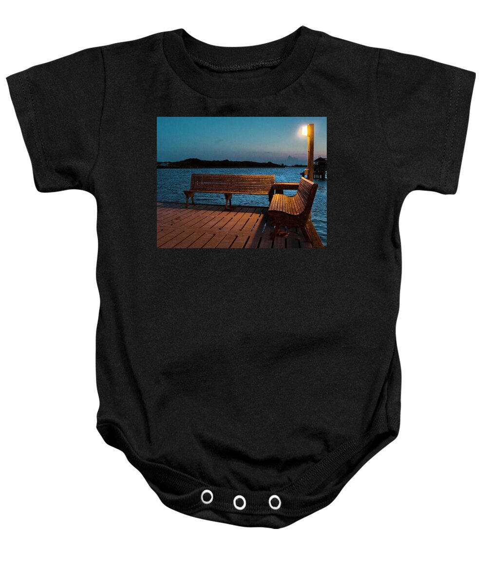 Sea Baby Onesie featuring the photograph Forgotten Shoes by WAZgriffin Digital