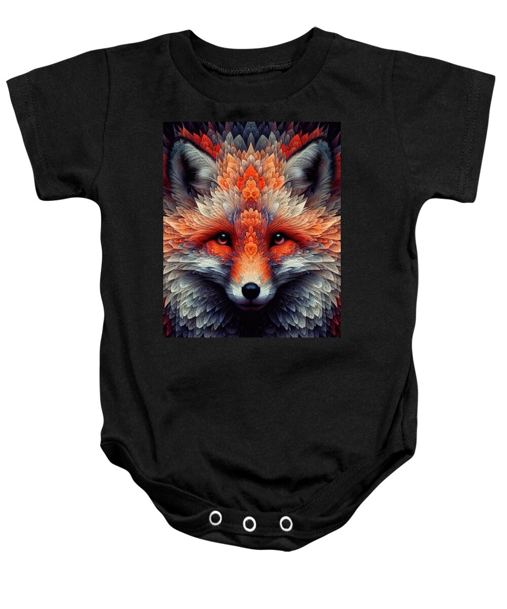 Red Fox Baby Onesie featuring the photograph Foxilated by Bill and Linda Tiepelman