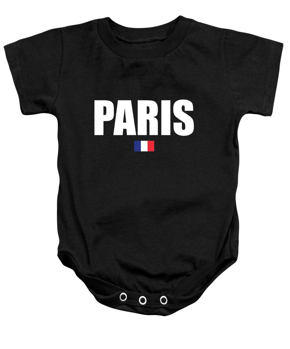 Paris Baby Onesie featuring the digital art France Paris City Vacation Travel Gift Idea by J M