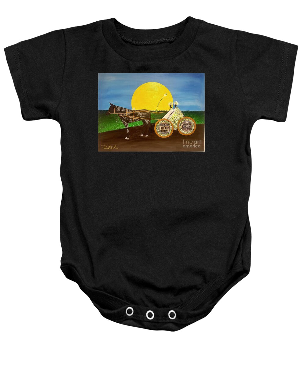 Freedom Baby Onesie featuring the painting Freedom Day by D Powell-Smith