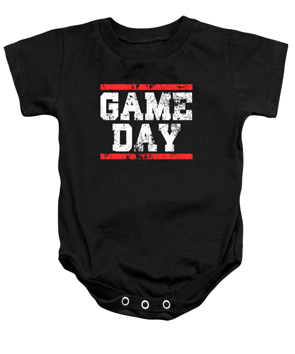 Tennis Baby Onesie featuring the digital art Game Day Sports by Jacob Zelazny