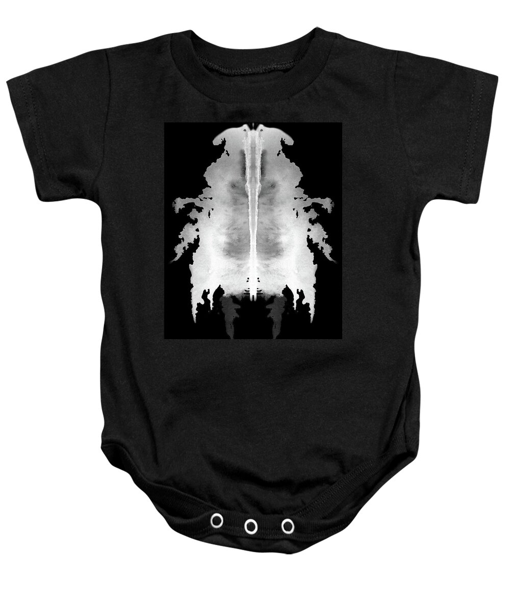 Abstract Baby Onesie featuring the painting Gemini Haunted by Stephenie Zagorski