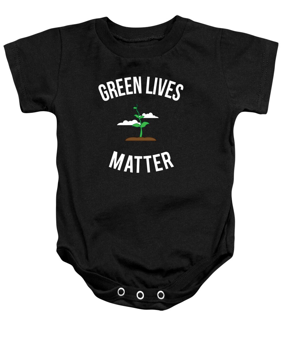 Cool Baby Onesie featuring the digital art Green Lives Matter by Flippin Sweet Gear