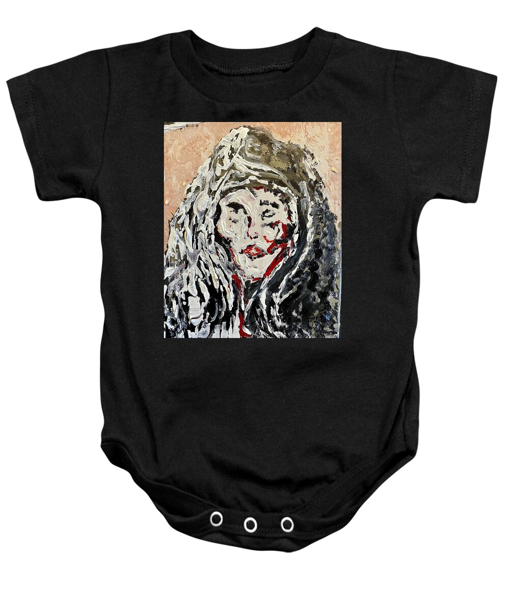 Witch Baby Onesie featuring the painting Hag I Am by Bethany Beeler
