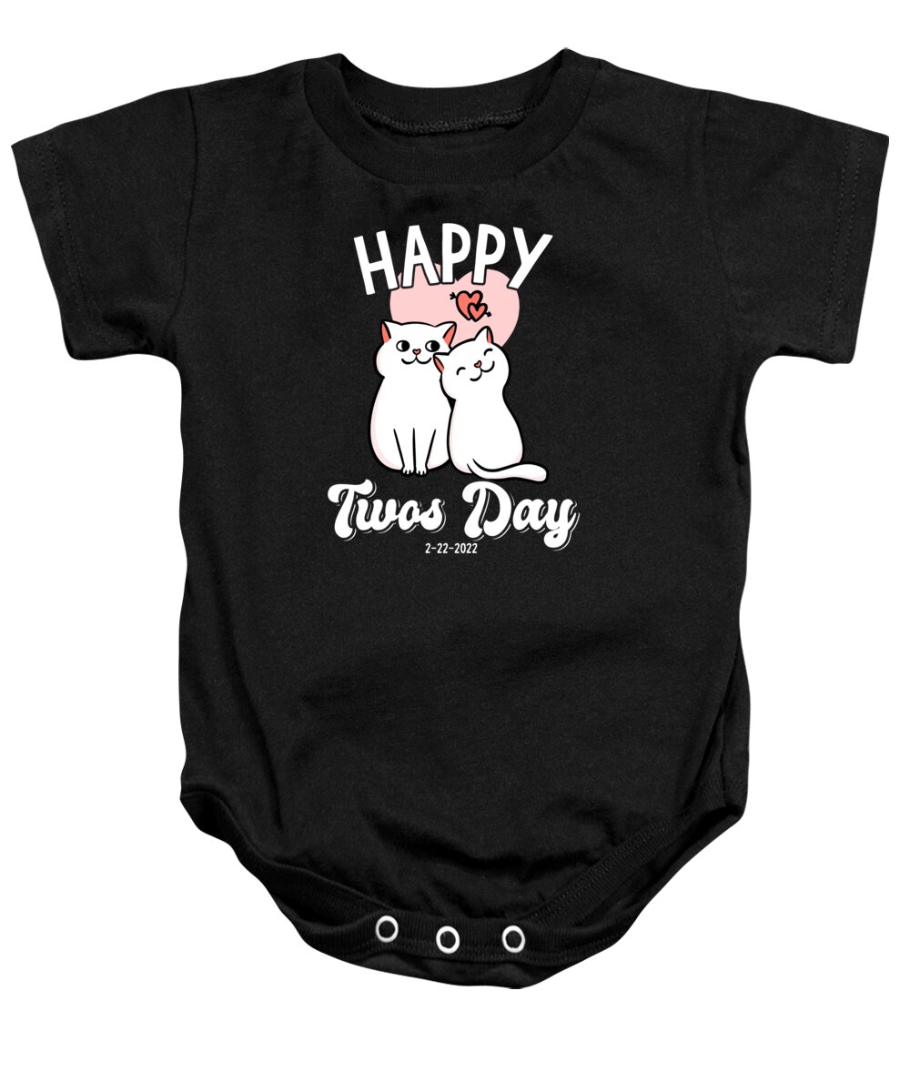 Palindrome Baby Onesie featuring the digital art Happy Twosday Palindrome 2-22-2022 by Flippin Sweet Gear