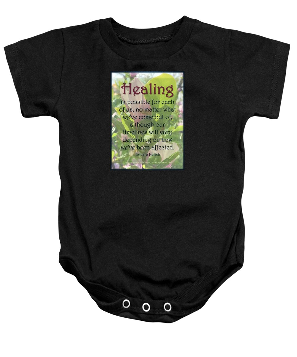 Magnolia Baby Onesie featuring the photograph Healing is possible for each of us by Tamara Kulish