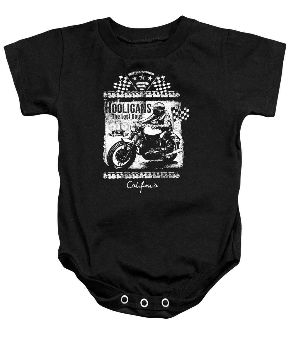 Dirtbike Baby Onesie featuring the digital art Hooligans The Lost Boys California by Jacob Zelazny