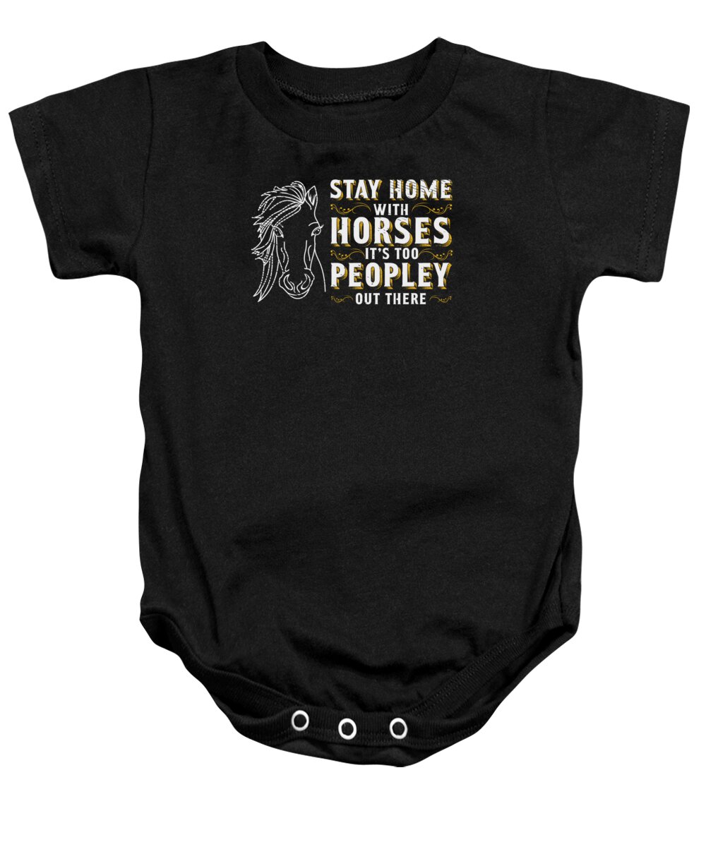 Equestrian Baby Onesie featuring the digital art Horse Riding Equestrian Horses Lover Pony by Toms Tee Store