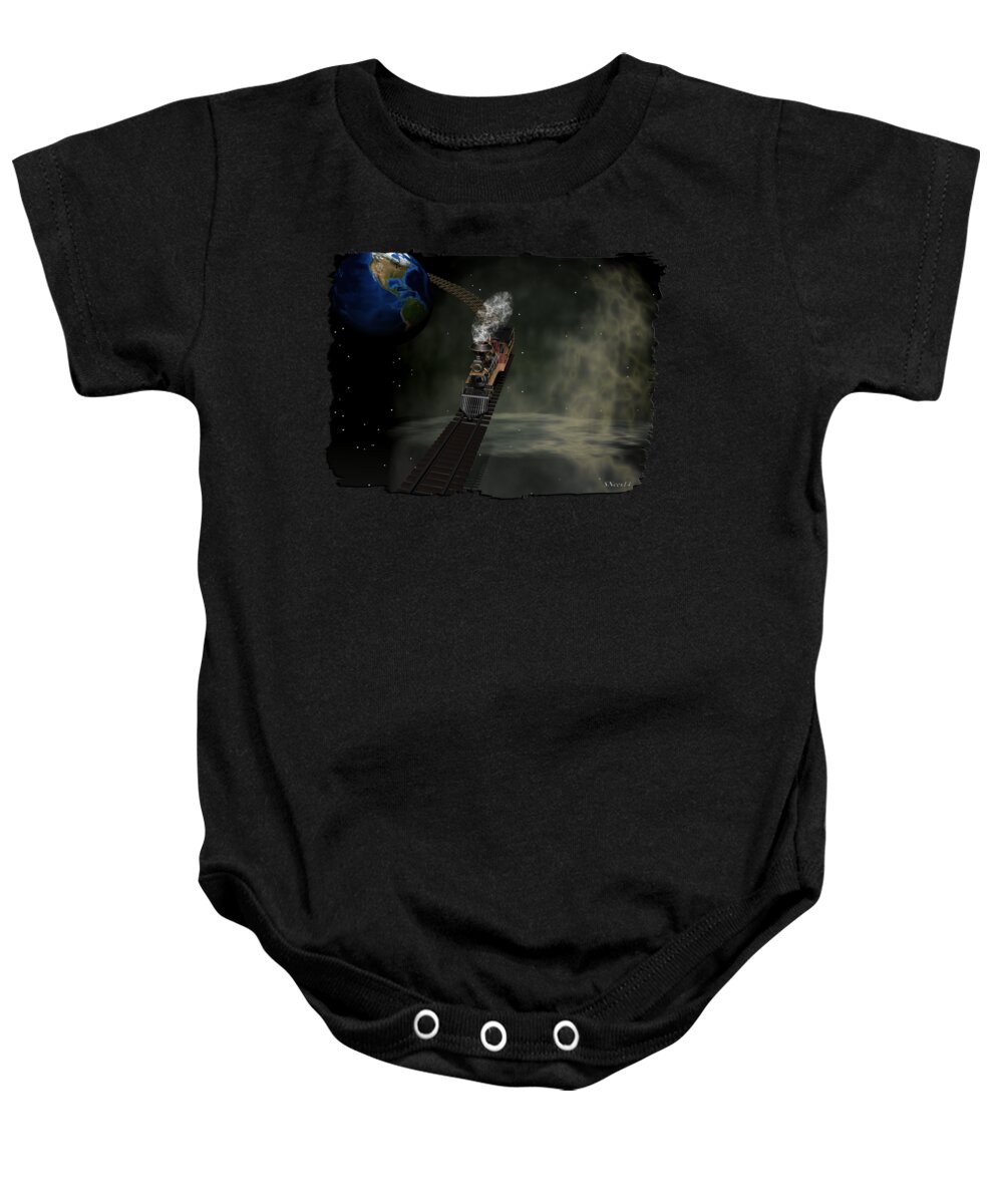 Earth Baby Onesie featuring the digital art Hypnagogic by Shari Nees