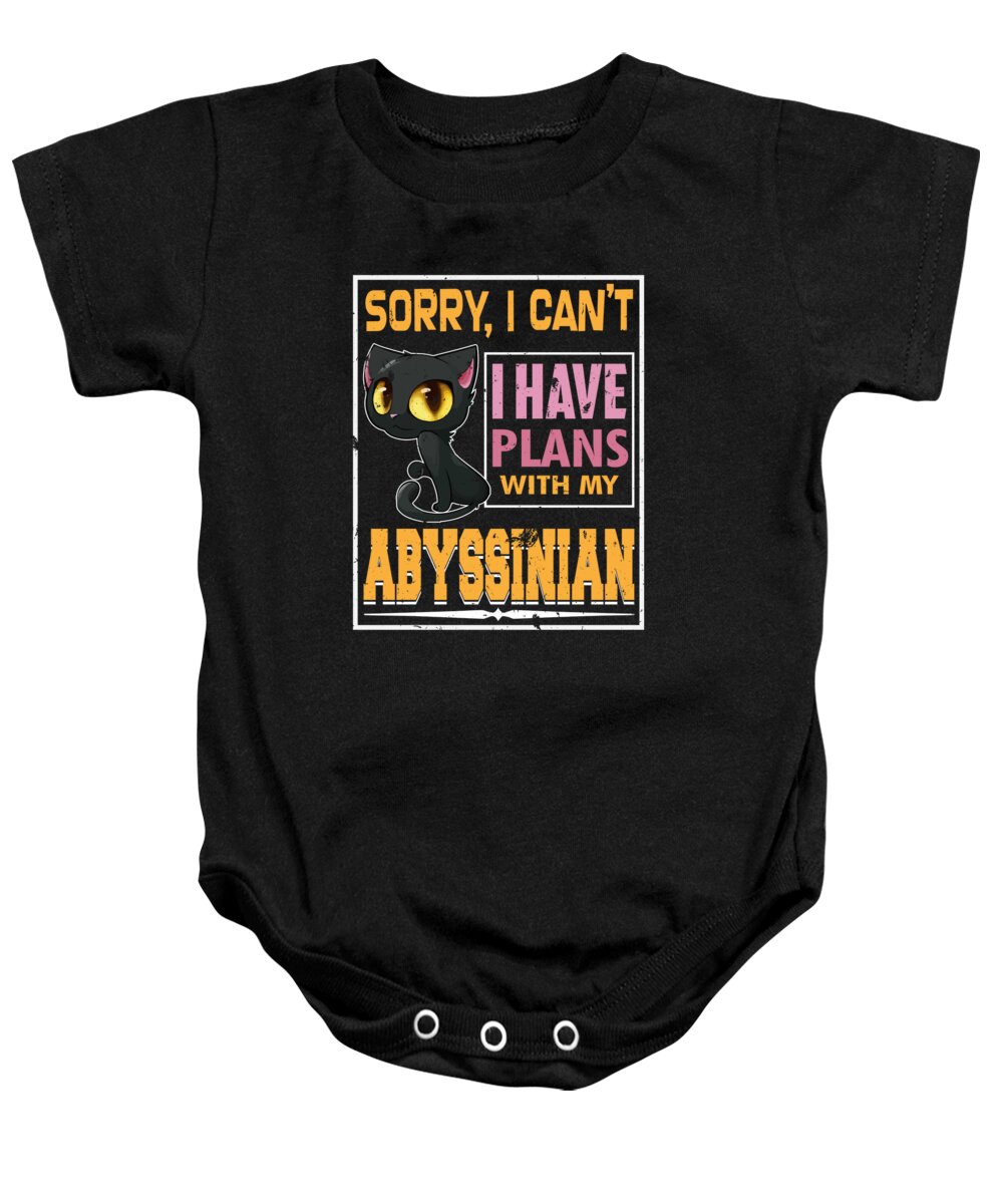 Kitty Baby Onesie featuring the digital art I Have Plans with my Abyssinian Cat by Jacob Zelazny