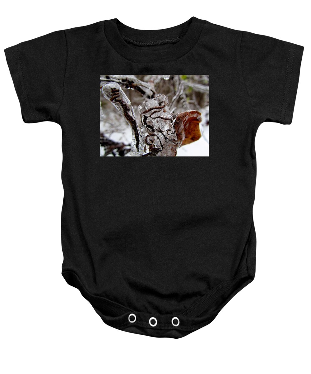Vines Ice Fstop101 Nature Plants Baby Onesie featuring the photograph Ice Covered Vines by Geno Lee