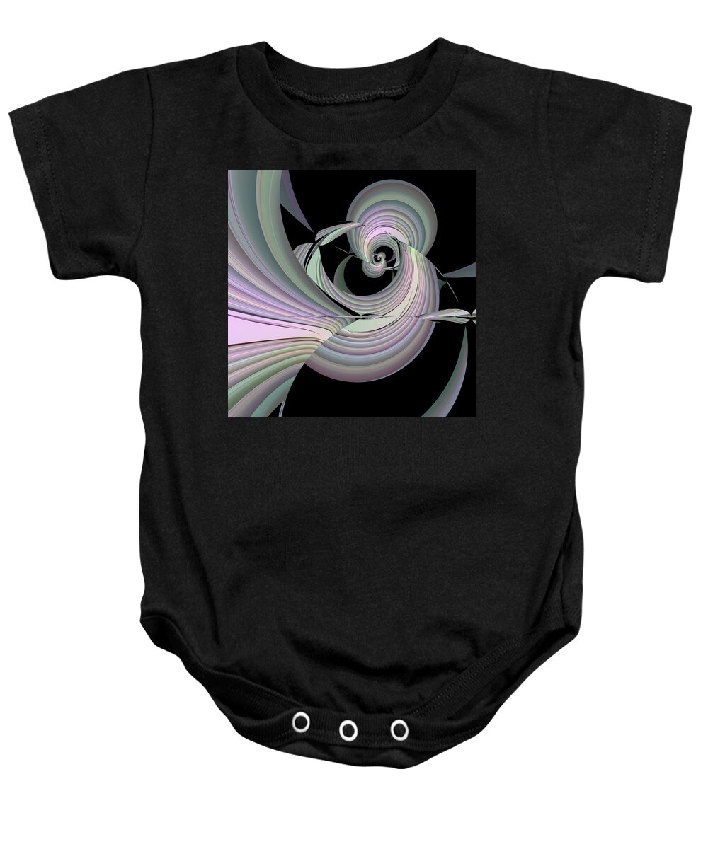 Abstract Baby Onesie featuring the digital art Intospection by Judi Suni Hall