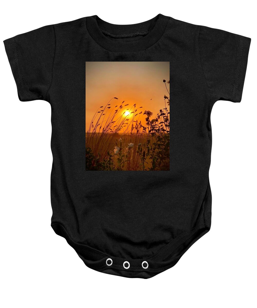 Iphonography Baby Onesie featuring the photograph IPhonography Sunset 2 by Julie Powell