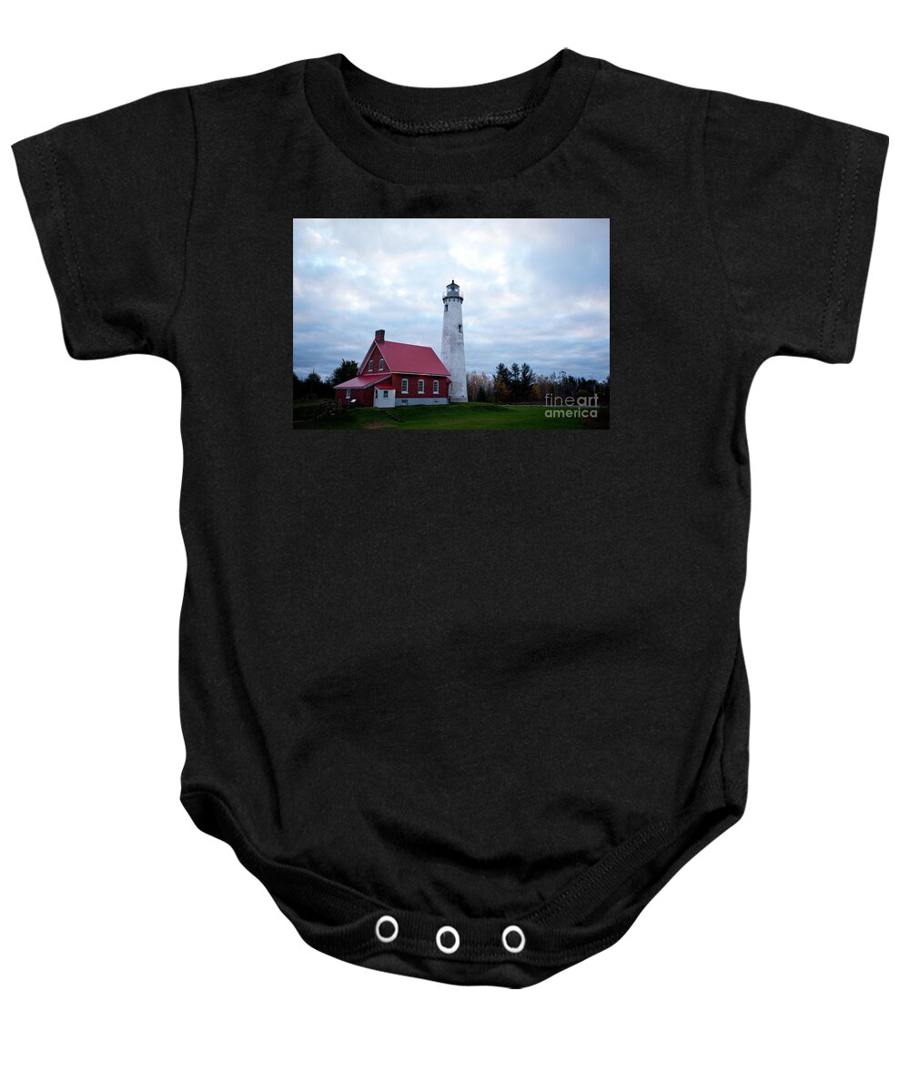 Lake Huron Baby Onesie featuring the photograph Lake Huron, Tawas Point Lighthouse by Rich S