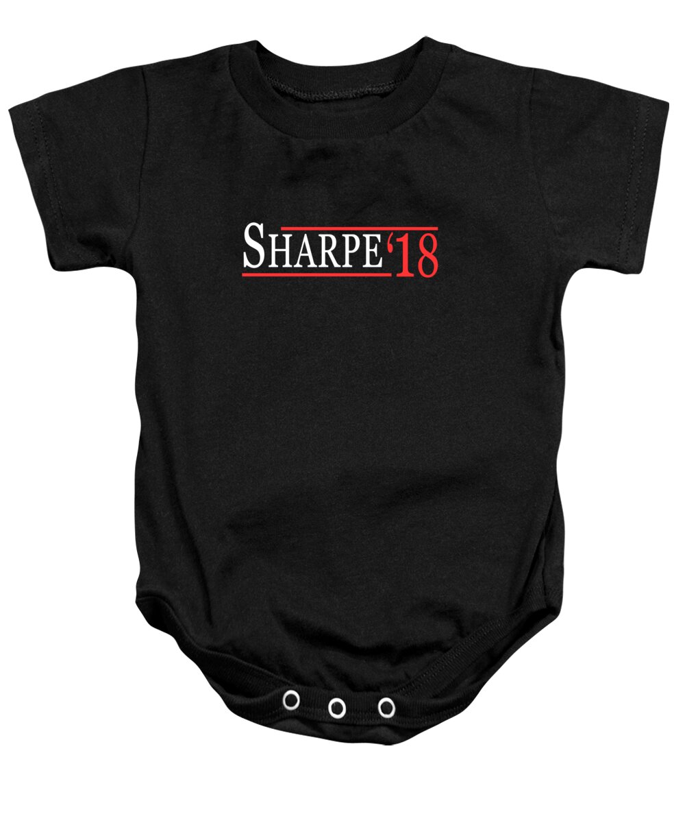 Funny Baby Onesie featuring the digital art Larry Sharpe For Governor Of Ny by Flippin Sweet Gear