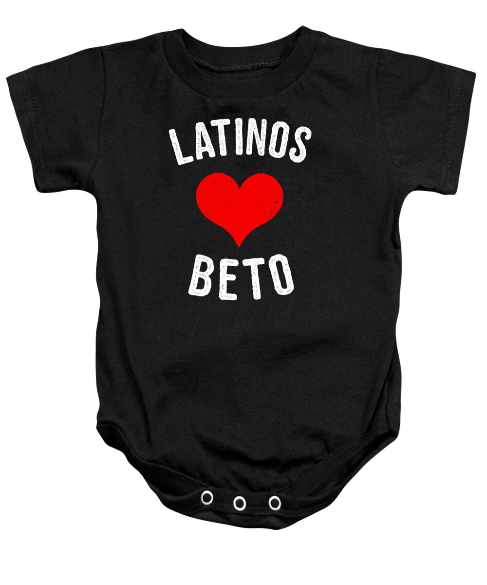 Cool Baby Onesie featuring the digital art Latinos Love Beto 2020 by Flippin Sweet Gear