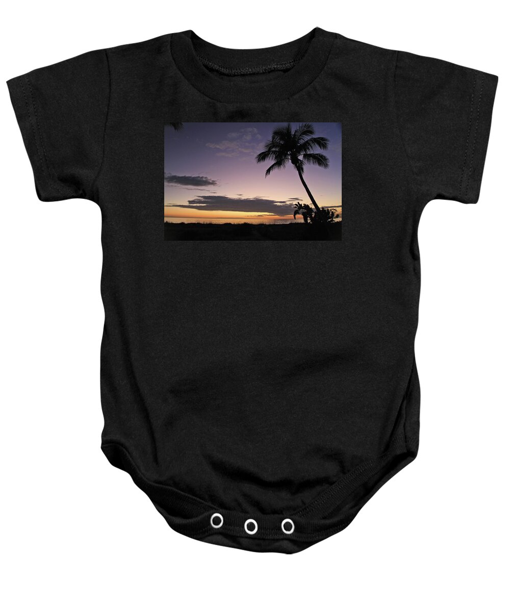 Sunset Baby Onesie featuring the photograph Lavender Sky by Gary Kaylor