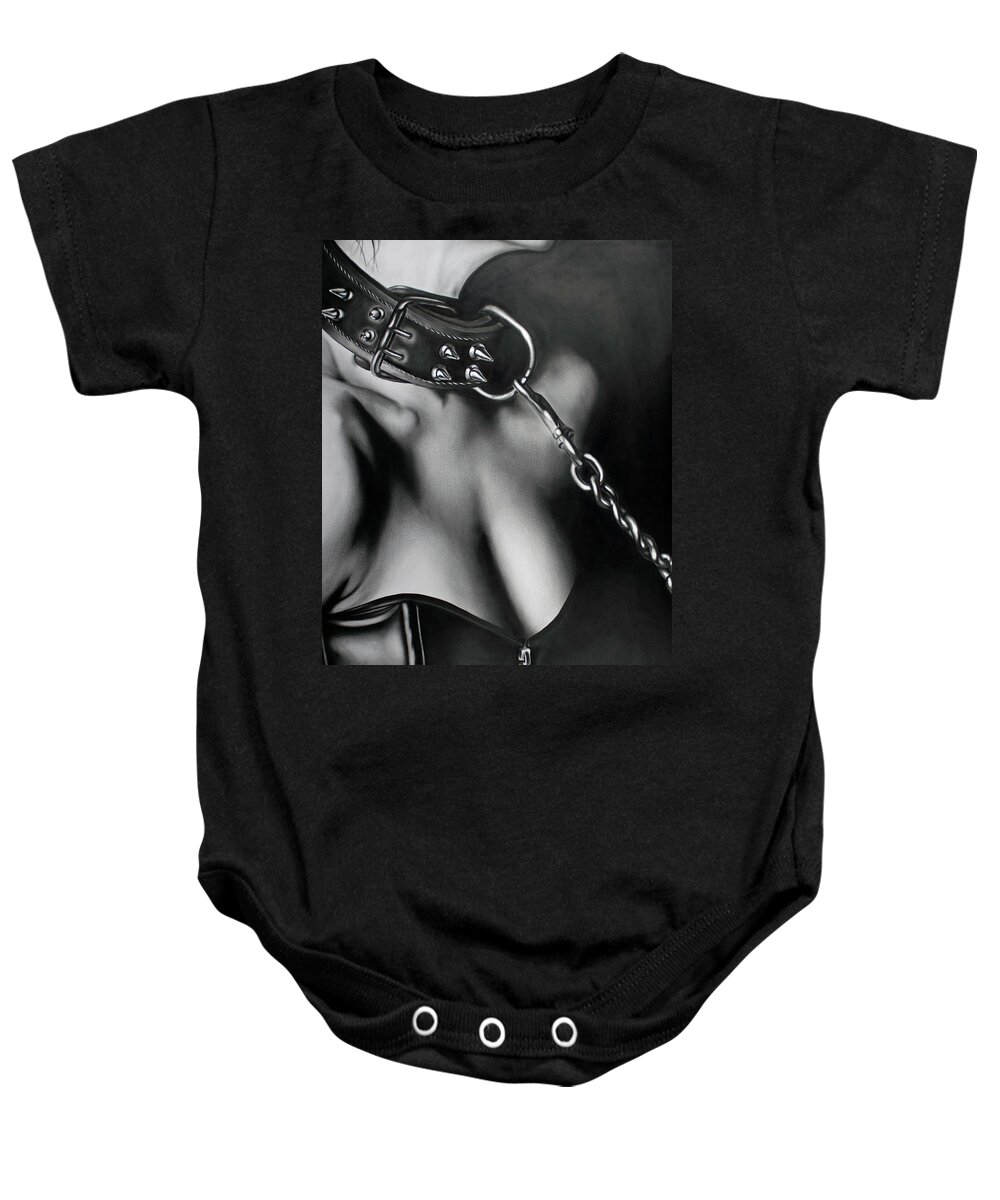 Bdsm Baby Onesie featuring the painting Lead Me by Myron Curry