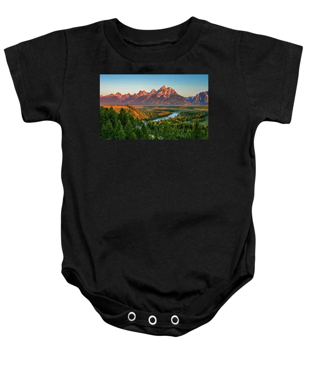Mountains Baby Onesie featuring the photograph Let there be Light by Ronnie And Frances Howard
