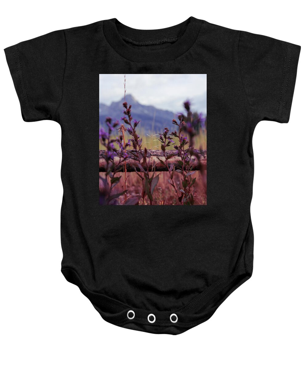 Mountain Baby Onesie featuring the photograph Lovely Lavender in Front by Go and Flow Photos