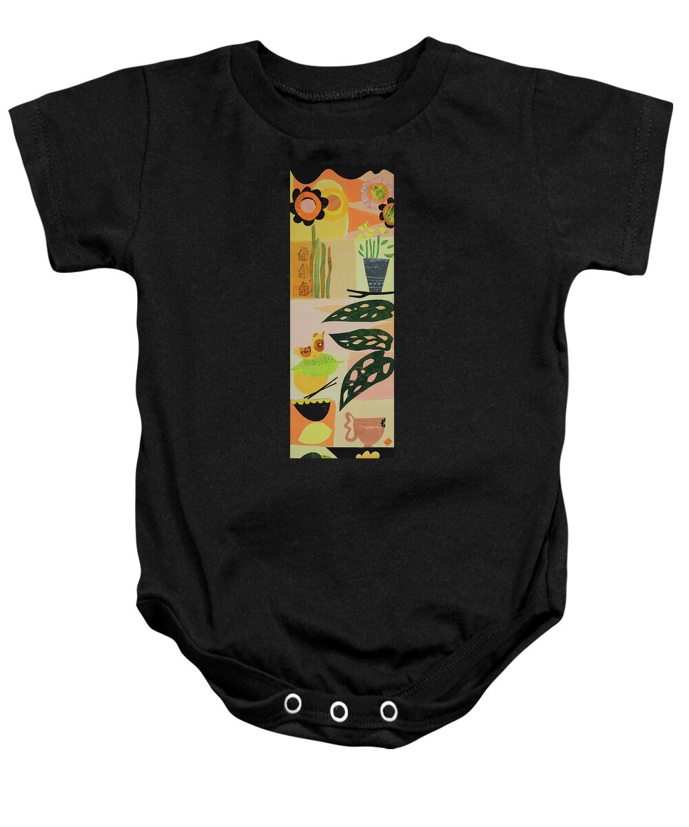 Mixed Media Baby Onesie featuring the mixed media Making Scents 2 by Julia Malakoff