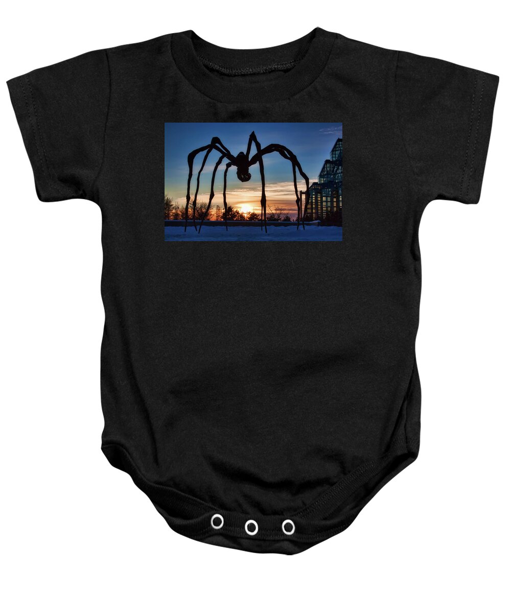 Maman Baby Onesie featuring the photograph Maman the Spider, Ottawa by Tatiana Travelways
