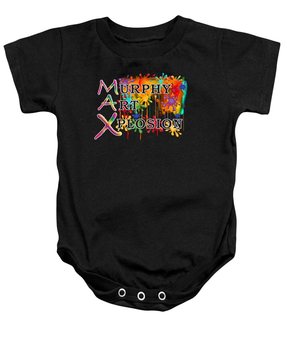 Max. Murphy Art Explosion Baby Onesie featuring the photograph MAX Logo PNG by Debra and Dave Vanderlaan