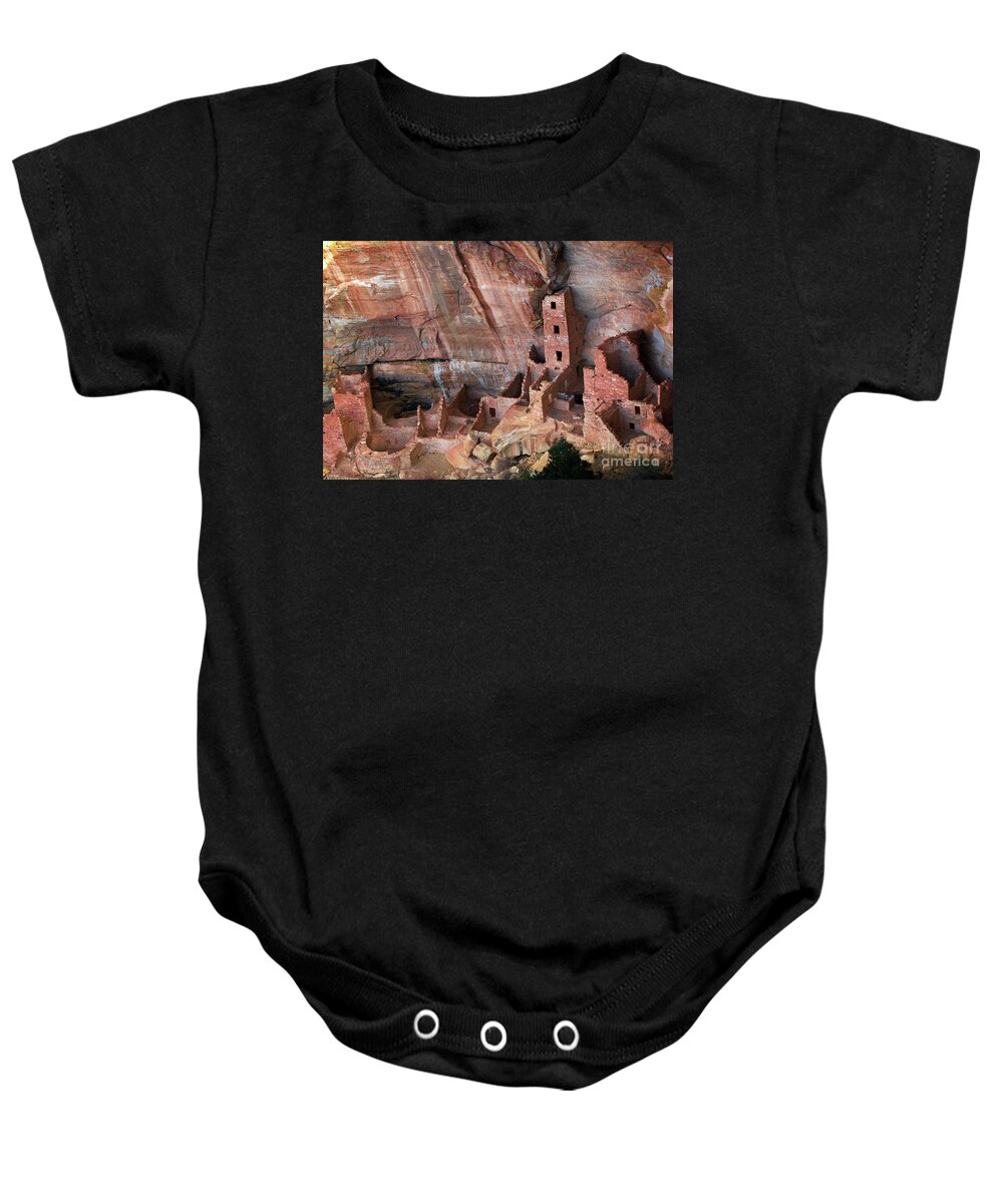 4 Corners Baby Onesie featuring the photograph Mesa Verde by David Little-Smith