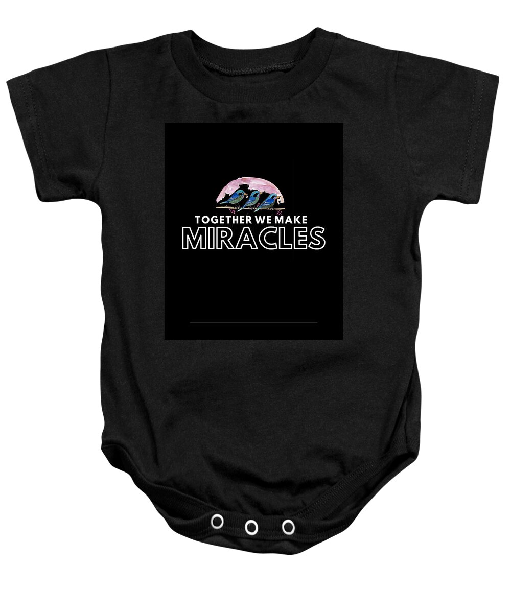 Miracles Baby Onesie featuring the painting Miracles everywhere by Sarabjit Singh
