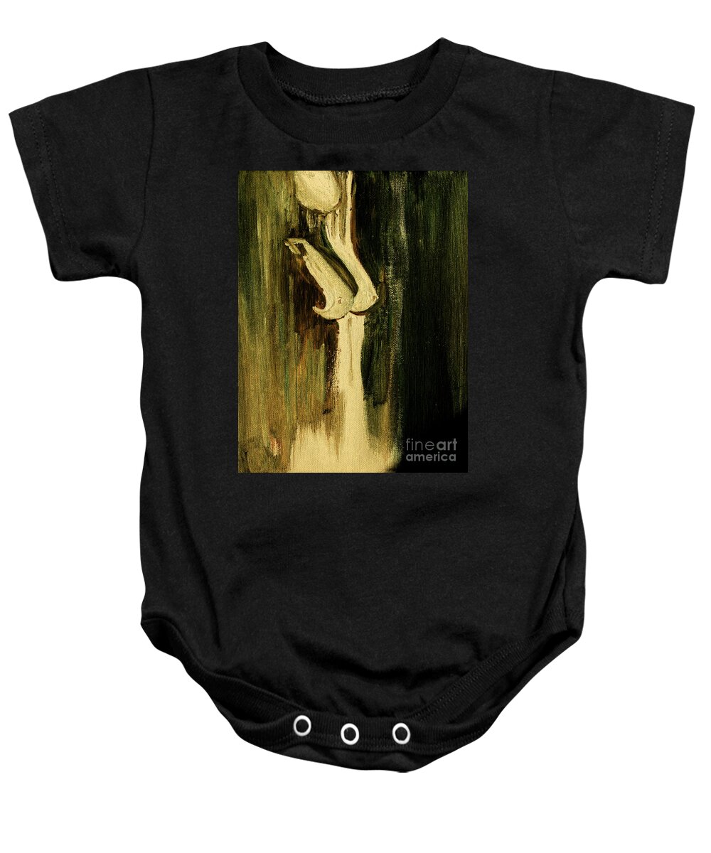 Naked Beauty Baby Onesie featuring the painting Naked Beauty by Julie Lueders 