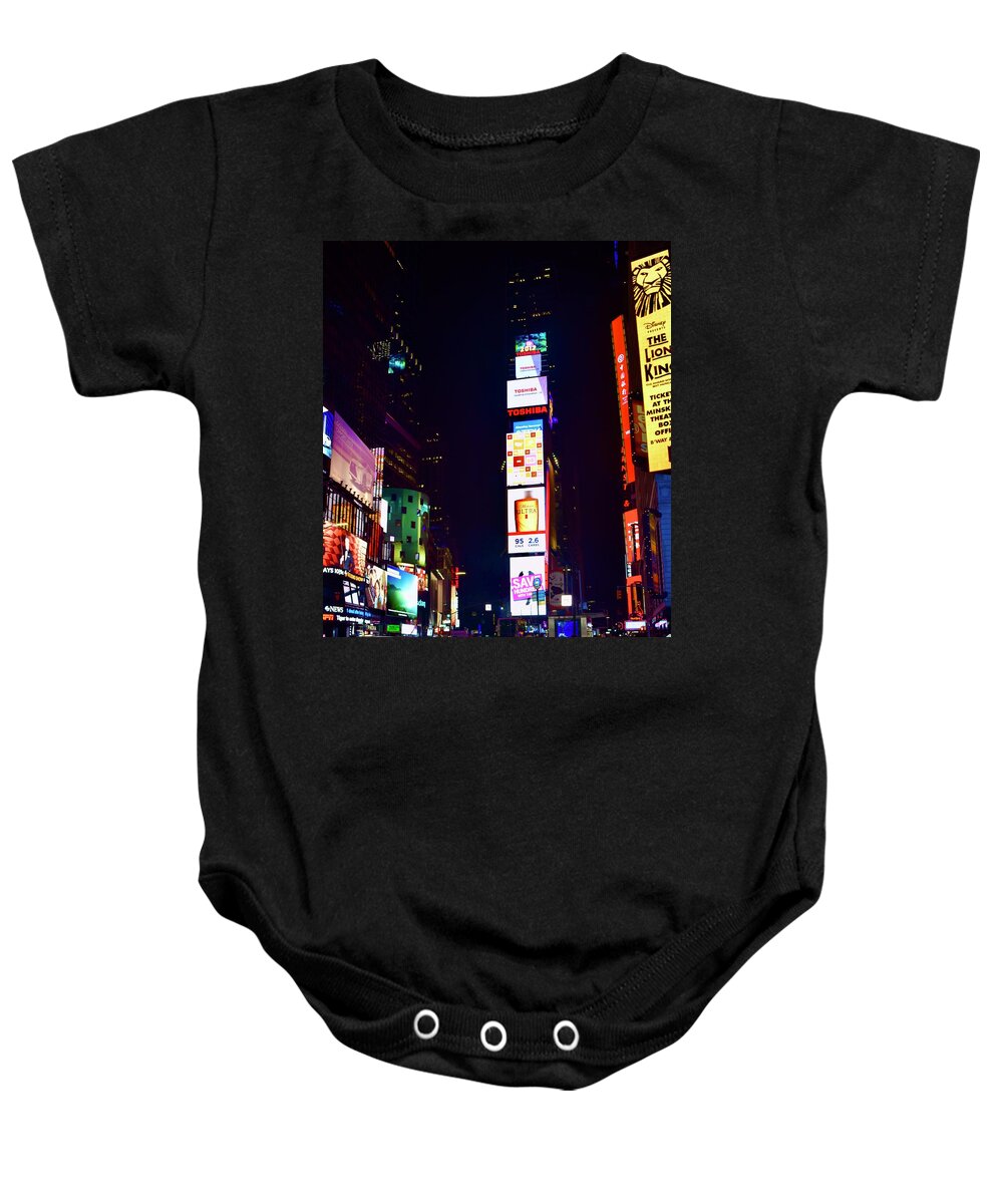 City Baby Onesie featuring the photograph Broadway@Times Square,NYC by Bnte Creations